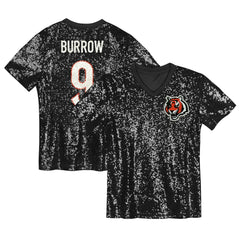 NFL Joe Burrow Cincinnati Bengals Women's Player Name & Number V-Neck Fashion Jersey - Black cheap