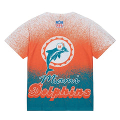 Miami Dolphins Team Burst Vintage Logo T-Shirt White