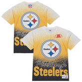 Pittsburgh Steelers Team Burst Vintage Logo T-Shirt White