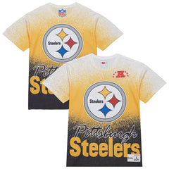 Pittsburgh Steelers Team Burst Vintage Logo T-Shirt White