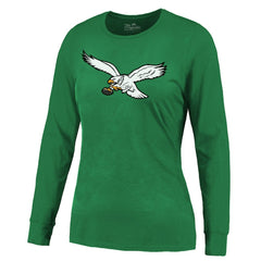 Saquon Barkley Philadelphia Eagles Majestic Threads Women's Name & Number Long Sleeve T-Shirt Midnight Green