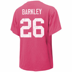 Saquon Barkley Philadelphia Eagles Majestic Threads Women's Name & Number T-Shirt Pink