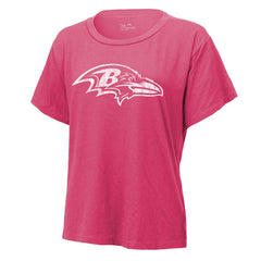 Derrick Henry Baltimore Ravens Majestic Threads Women's Name & Number T-Shirt Pink