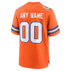 NFL Denver Broncos Youth 2nd Alternate Custom Replica Jersey - Orange