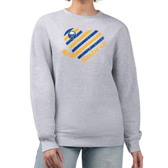 NHL Buffalo Sabres G-III 4Her by Carl Banks Women's Heart Graphic Pullover Sweatshirt - Heather Gray