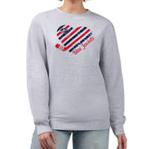 NHL Columbus Blue Jackets G-III 4Her by Carl Banks Women's Heart Graphic Pullover Sweatshirt - Heather Gray