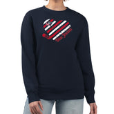 NHL Columbus Blue Jackets G-III 4Her by Carl Banks Women's Heart Graphic Pullover Sweatshirt - Navy