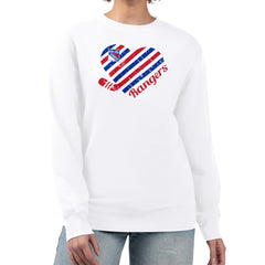NHL New York Rangers G-III 4Her by Carl Banks Women's Heart Graphic Pullover Sweatshirt - White