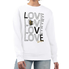 NHL Vegas Golden Knights G-III 4Her by Carl Banks Women's Lots Of Love Team Logo Graphic Pullover Sweatshirt - White