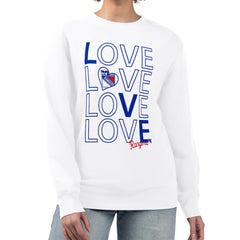 NHL New York Rangers G-III 4Her by Carl Banks Women's Lots Of Love Team Logo Graphic Pullover Sweatshirt - White