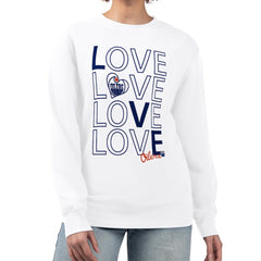 NHL Edmonton Oilers G-III 4Her by Carl Banks Women's Lots Of Love Team Logo Graphic Pullover Sweatshirt - White