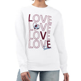 NHL Colorado Avalanche G-III 4Her by Carl Banks Women's Lots Of Love Team Logo Graphic Pullover Sweatshirt - White