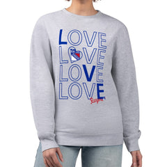 NHL New York Rangers G-III 4Her by Carl Banks Women's Lots Of Love Team Logo Graphic Pullover Sweatshirt - Heather Gray