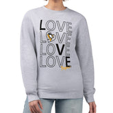 NHL Pittsburgh Penguins G-III 4Her by Carl Banks Women's Lots Of Love Team Logo Graphic Pullover Sweatshirt - Heather Gray