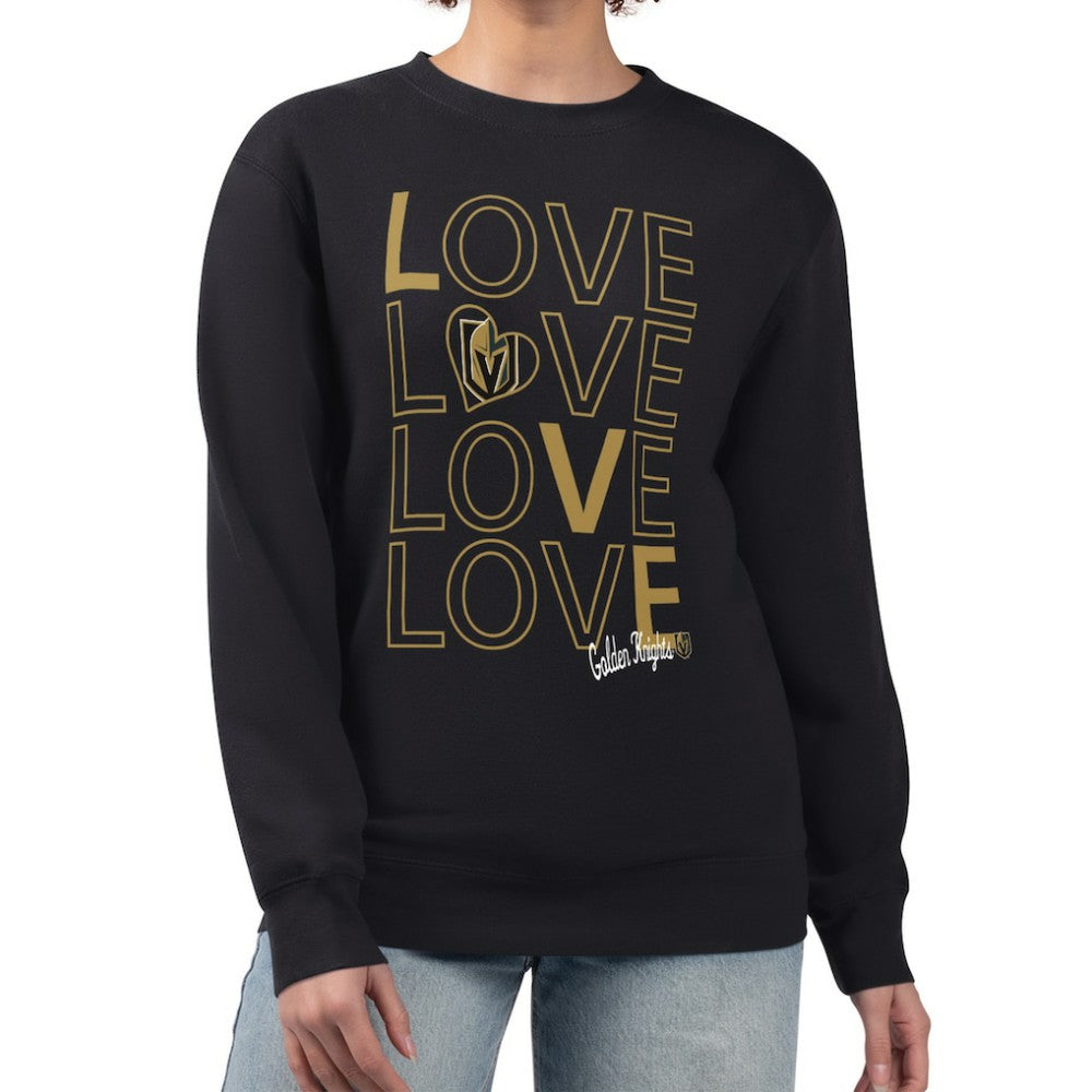 NHL Vegas Golden Knights G-III 4Her by Carl Banks Women's Lots Of Love Team Logo Graphic Pullover Sweatshirt - Black