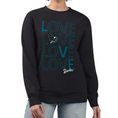 NHL San Jose Sharks G-III 4Her by Carl Banks Women's Lots Of Love Team Logo Graphic Pullover Sweatshirt - Black