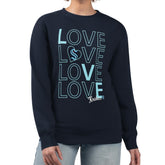 NHL Seattle Kraken G-III 4Her by Carl Banks Women's Lots Of Love Team Logo Graphic Pullover Sweatshirt - Deep Sea Blue