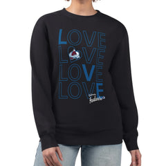 NHL Colorado Avalanche G-III 4Her by Carl Banks Women's Lots Of Love Team Logo Graphic Pullover Sweatshirt - Black