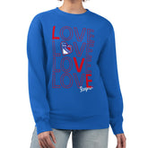 NHL New York Rangers G-III 4Her by Carl Banks Women's Lots Of Love Team Logo Graphic Pullover Sweatshirt - Blue