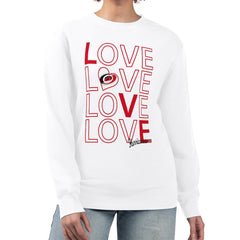 NHL Carolina Hurricanes G-III 4Her by Carl Banks Women's Lots Of Love Team Logo Graphic Pullover Sweatshirt - White