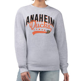 NHL Anaheim Ducks G-III 4Her by Carl Banks Women's Filigree Team Graphic Fleece Pullover Sweatshirt - Heather Gray
