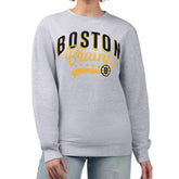 NHL Boston Bruins G-III 4Her by Carl Banks Women's Filigree Team Graphic Fleece Pullover Sweatshirt - Heather Gray