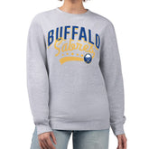 NHL Buffalo Sabres G-III 4Her by Carl Banks Women's Filigree Team Graphic Fleece Pullover Sweatshirt - Heather Gray