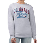 NHL Colorado Avalanche G-III 4Her by Carl Banks Women's Filigree Team Graphic Fleece Pullover Sweatshirt - Heather Gray