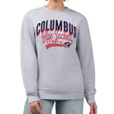 NHL Columbus Blue Jackets G-III 4Her by Carl Banks Women's Filigree Team Graphic Fleece Pullover Sweatshirt - Heather Gray