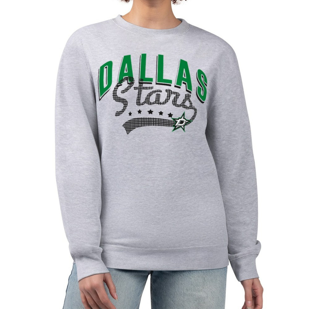 NHL Dallas Stars G-III 4Her by Carl Banks Women's Filigree Team Graphic Fleece Pullover Sweatshirt - Heather Gray