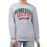 NHL Minnesota Wild G-III 4Her by Carl Banks Women's Filigree Team Graphic Fleece Pullover Sweatshirt - Heather Gray