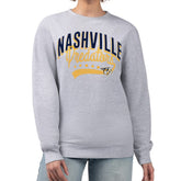 NHL Nashville Predators G-III 4Her by Carl Banks Women's Filigree Team Graphic Fleece Pullover Sweatshirt - Heather Gray