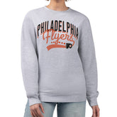 NHL Philadelphia Flyers G-III 4Her by Carl Banks Women's Filigree Team Graphic Fleece Pullover Sweatshirt - Heather Gray