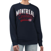 NHL Montreal Canadiens G-III 4Her by Carl Banks Women's Filigree Team Graphic Fleece Pullover Sweatshirt - Navy