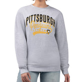 NHL Pittsburgh Penguins G-III 4Her by Carl Banks Women's Filigree Team Graphic Fleece Pullover Sweatshirt - Heather Gray