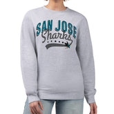 NHL San Jose Sharks G-III 4Her by Carl Banks Women's Filigree Team Graphic Fleece Pullover Sweatshirt - Heather Gray