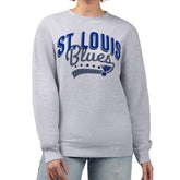 NHL St. Louis Blues G-III 4Her by Carl Banks Women's Filigree Team Graphic Fleece Pullover Sweatshirt - Heather Gray