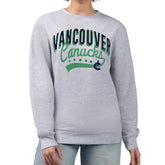 NHL Vancouver Canucks G-III 4Her by Carl Banks Women's Filigree Team Graphic Fleece Pullover Sweatshirt - Heather Gray