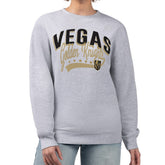 NHL Vegas Golden Knights G-III 4Her by Carl Banks Women's Filigree Team Graphic Fleece Pullover Sweatshirt - Heather Gray