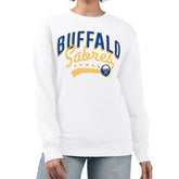 NHL Buffalo Sabres G-III 4Her by Carl Banks Women's Filigree Team Graphic Fleece Pullover Sweatshirt - White