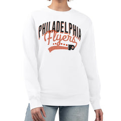 NHL Philadelphia Flyers G-III 4Her by Carl Banks Women's Filigree Team Graphic Fleece Pullover Sweatshirt - White