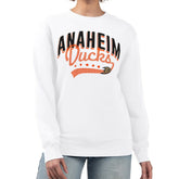 NHL Anaheim Ducks G-III 4Her by Carl Banks Women's Filigree Team Graphic Fleece Pullover Sweatshirt - White