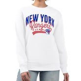 NHL New York Rangers G-III 4Her by Carl Banks Women's Filigree Team Graphic Fleece Pullover Sweatshirt - White