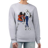 NHL Edmonton Oilers G-III 4Her by Carl Banks Women's Hockey Girls Team Graphic Fleece Pullover Sweatshirt - Heather Gray