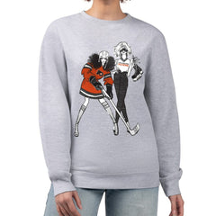 NHL Philadelphia Flyers G-III 4Her by Carl Banks Women's Hockey Girls Team Graphic Fleece Pullover Sweatshirt - Heather Gray