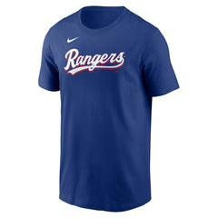 Evan Carter Texas Rangers Nike Fuse Name & Number T-Shirt - Royal T-shirts