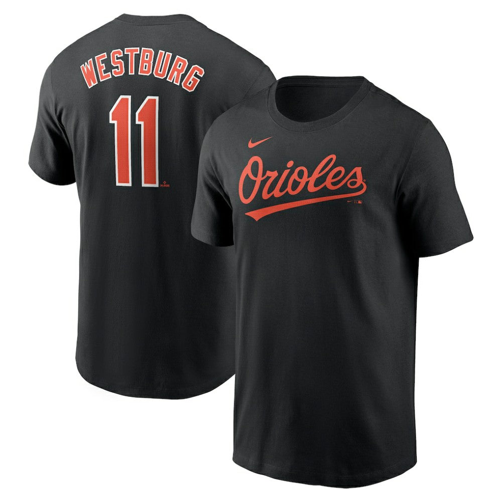 Jordan Westburg Baltimore Orioles Nike Fuse Name & Number T-Shirt - Black T-shirts