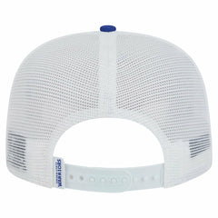 Golden State Warriors Dip-Dye 9FIFTY A-Frame Trucker Snapback Hat White/Royal