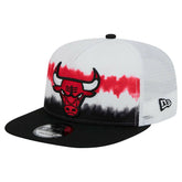 Chicago Bulls Dip-Dye 9FIFTY A-Frame Trucker Snapback Hat White/Black