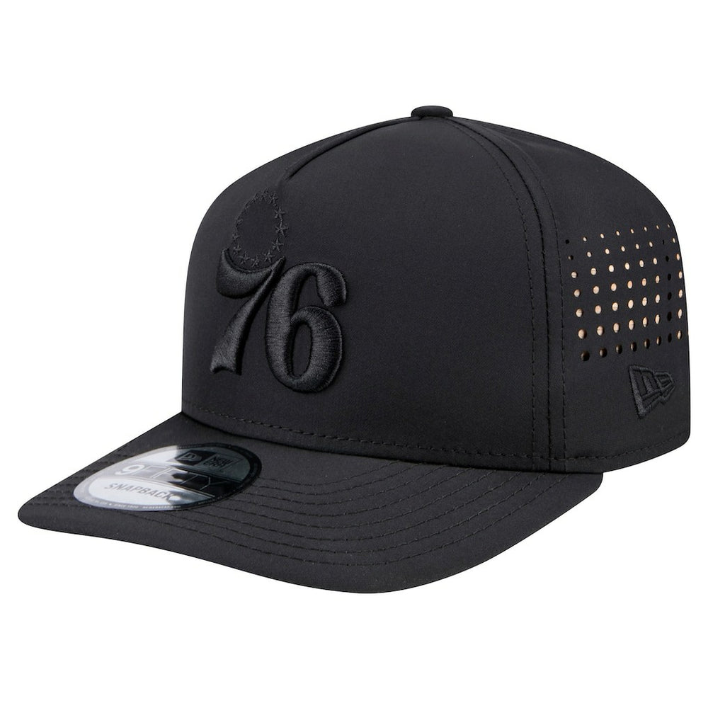 Philadelphia 76ers Vented 9FIFTY A-Frame Snapback Hat Black